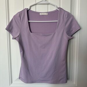 Adore Me Lilac Short Sleeve Top
